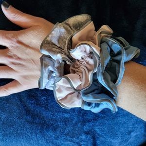 Lululemon Scrunchies! $22 for all three pictured. Dusty blue, mauve, & gray.